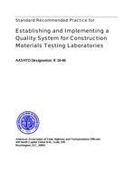 AASHTO R 18-06 AASHTO R 18-06