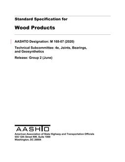 AASHTO M 168 AASHTO M 168