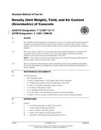 AASHTO T 121M/T 121-11 AASHTO T 121M/T 121-11