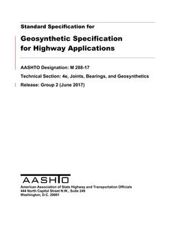 AASHTO M 288-17