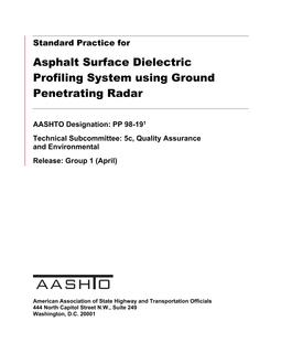 AASHTO PP 98-19 AASHTO PP 98-19