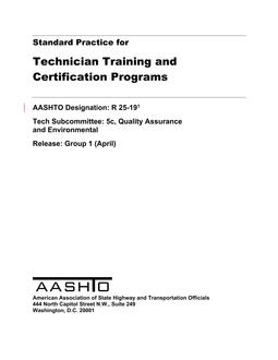 AASHTO R 25 AASHTO R 25