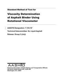 AASHTO T 316 AASHTO T 316