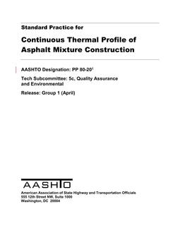 AASHTO PP 80 AASHTO PP 80