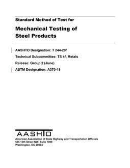 AASHTO T 244 AASHTO T 244