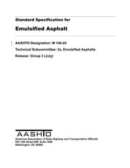 AASHTO M 140 AASHTO M 140