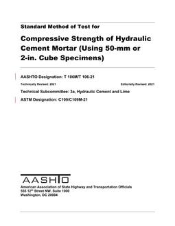 AASHTO T 106M/T 106 AASHTO T 106M/T 106
