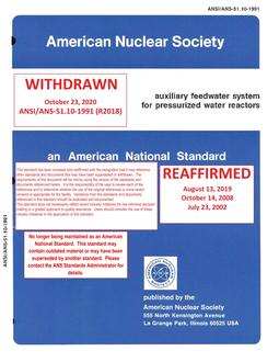 ANS 51.10-1991 (R2018)(W2020) ANS 51.10-1991 (R2018)(W2020)
