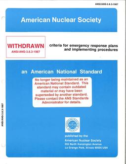 ANS 3.8.3-1987 ANS 3.8.3-1987