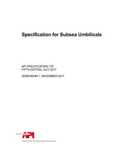 API Spec 17E API Spec 17E