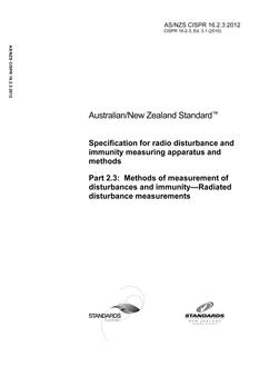 AS/NZS CISPR 16.2.3:2012 AS/NZS CISPR 16.2.3:2012