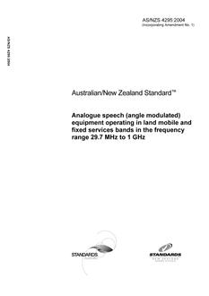 AS/NZS 4295:2004 AS/NZS 4295:2004