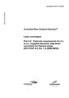 AS/NZS 61347.2.2:2007 AS/NZS 61347.2.2:2007