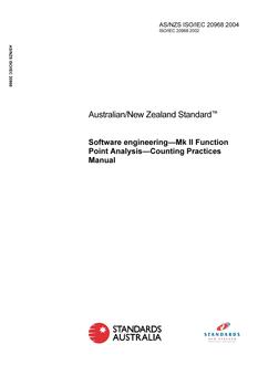 AS/NZS ISO/IEC 20968 AS/NZS ISO/IEC 20968