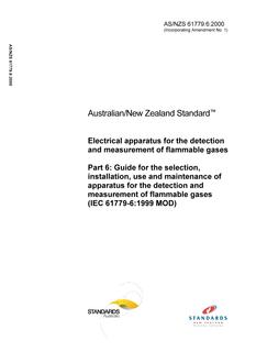 AS/NZS 61779.6:2000 AS/NZS 61779.6:2000