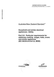 AS/NZS 60335.2.6:2008 AS/NZS 60335.2.6:2008