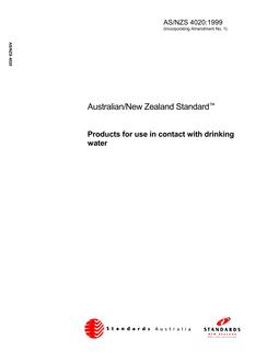 AS/NZS 4020:1999