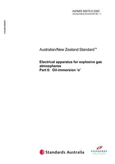 AS/NZS 60079.6:2000 AS/NZS 60079.6:2000