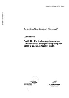AS/NZS 60598.2.22 AS/NZS 60598.2.22