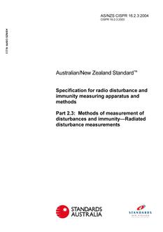 AS/NZS CISPR 16.2.3:2004 AS/NZS CISPR 16.2.3:2004