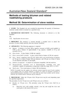 AS/NZS 2341.26:1996 AS/NZS 2341.26:1996