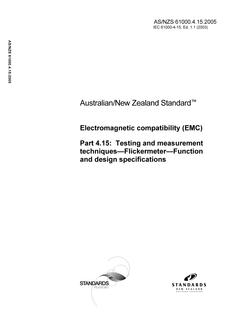 AS/NZS 61000.4.15:2005 AS/NZS 61000.4.15:2005