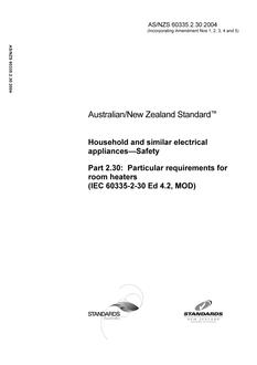 AS/NZS 60335.2.30:2004 AS/NZS 60335.2.30:2004