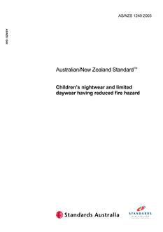 AS/NZS 1249:2003 AS/NZS 1249:2003