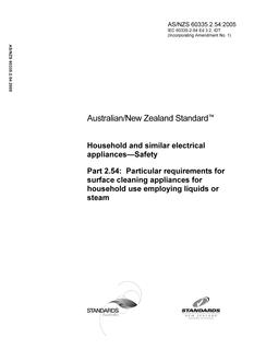 AS/NZS 60335.2.54:2005 AS/NZS 60335.2.54:2005