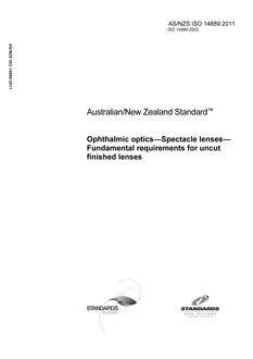 AS/NZS ISO 14889:2011