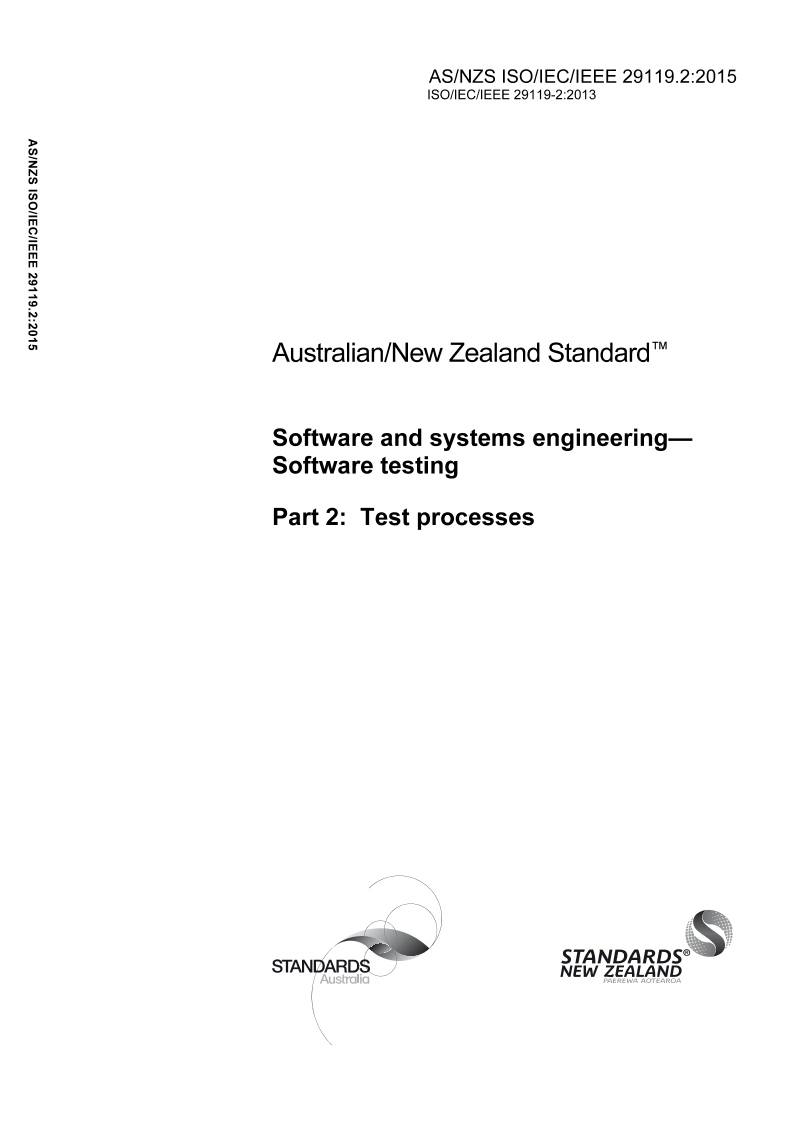 AS/NZS ISO/IEC/IEEE 29119.2:2015 AS/NZS ISO/IEC/IEEE 29119.2:2015
