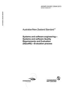 AS/NZS ISO/IEC 25040 AS/NZS ISO/IEC 25040