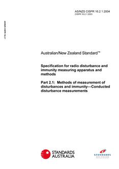 AS/NZS CISPR 16.2.1:2004 AS/NZS CISPR 16.2.1:2004