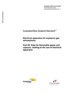 AS/NZS 60079.20:2000 AS/NZS 60079.20:2000