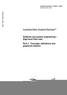 AS/NZS ISO/IEC 15909.1:2006 AS/NZS ISO/IEC 15909.1:2006