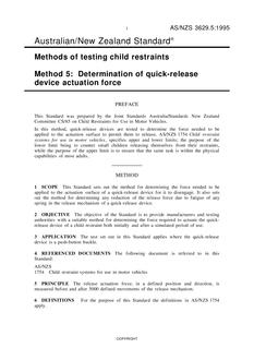AS/NZS 3629.5:1995 AS/NZS 3629.5:1995