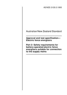 AS/NZS 3129.2:1993 AS/NZS 3129.2:1993