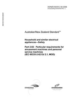 AS/NZS 60335.2.82:2006 AS/NZS 60335.2.82:2006