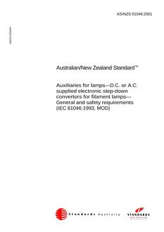 AS/NZS 61046:2001 AS/NZS 61046:2001
