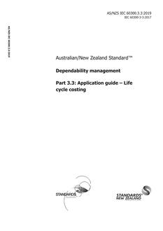 AS/NZS IEC 60300.3.3 AS/NZS IEC 60300.3.3