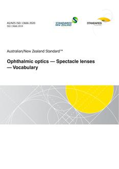 AS/NZS ISO 13666 AS/NZS ISO 13666