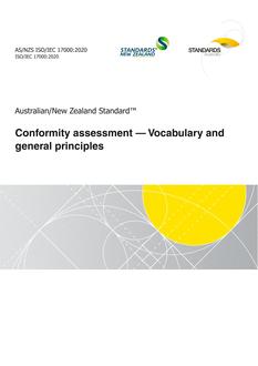 AS/NZS ISO/IEC 17000 AS/NZS ISO/IEC 17000
