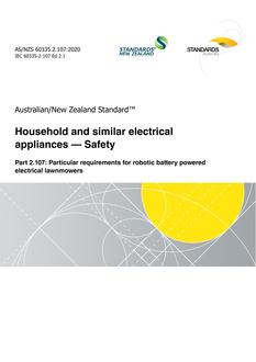 AS/NZS 60335.2.107 AS/NZS 60335.2.107