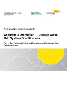 AS/NZS ISO 19170.1 AS/NZS ISO 19170.1