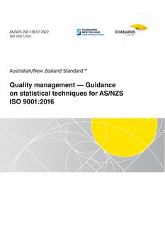 AS/NZS ISO 10017 AS/NZS ISO 10017