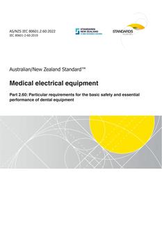 AS/NZS IEC 80601.2.60 AS/NZS IEC 80601.2.60