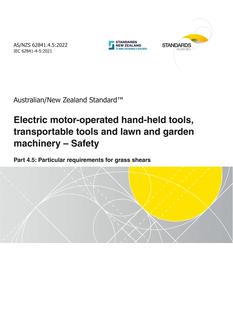 AS/NZS 62841.4.5 AS/NZS 62841.4.5