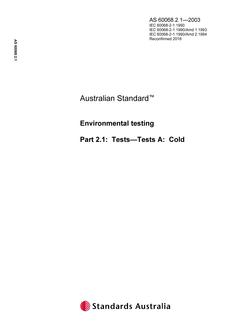 AS 60068.2.1 AS 60068.2.1