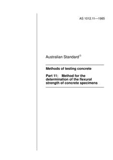 AS 1012.11-1985 AS 1012.11-1985