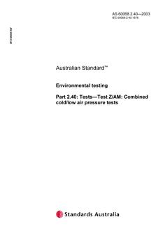 AS 60068.2.40 AS 60068.2.40